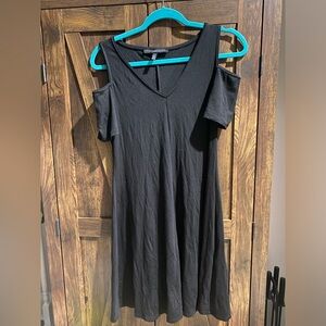 white house black market Xxs Black Dress Cold Shoulder Above Knee Casual Dress